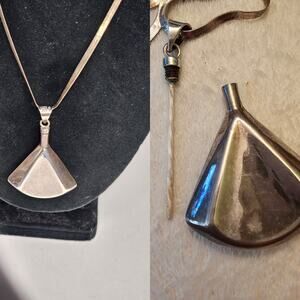 Sterling Silver Necklace With Italian 925 Perfume Vial Amulet